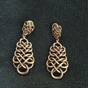 DKNY vintage gold chandelier earrings.